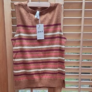Pact Multicolor Striped Knit Tank